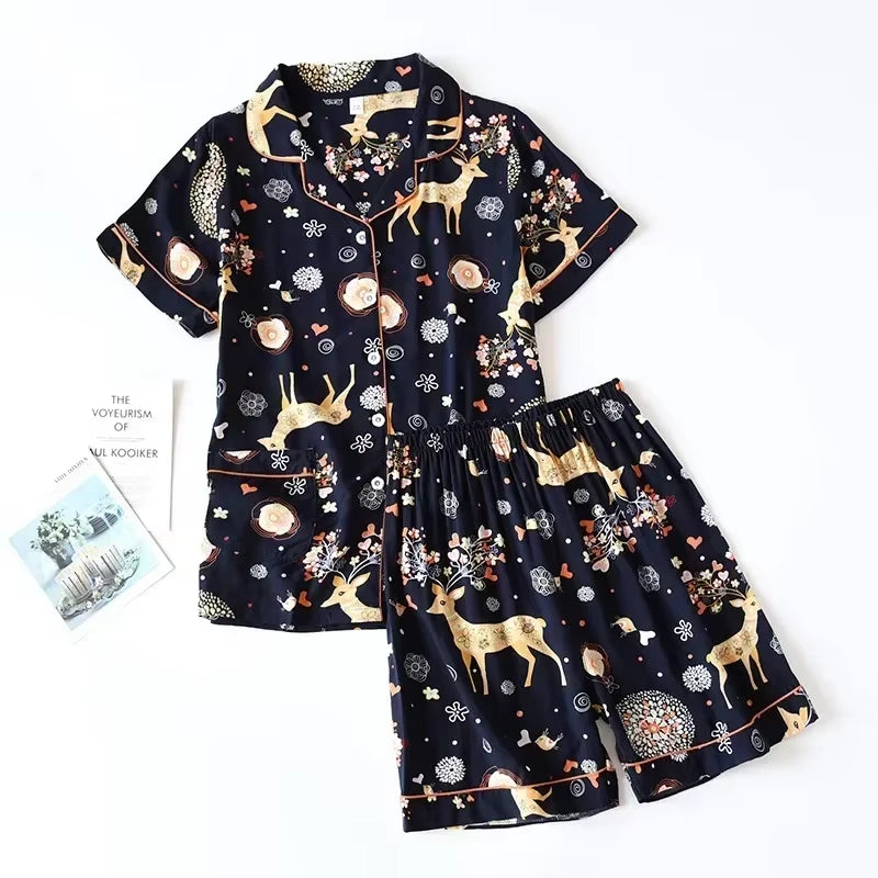 Spring / Summer New 100% Viscose Long-Sleeved Trousers Ladies Pajamas Suit 3XL plus Size Long Sleepwear Women'S Home Nightwear