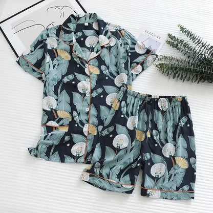 Spring / Summer New 100% Viscose Long-Sleeved Trousers Ladies Pajamas Suit 3XL plus Size Long Sleepwear Women'S Home Nightwear